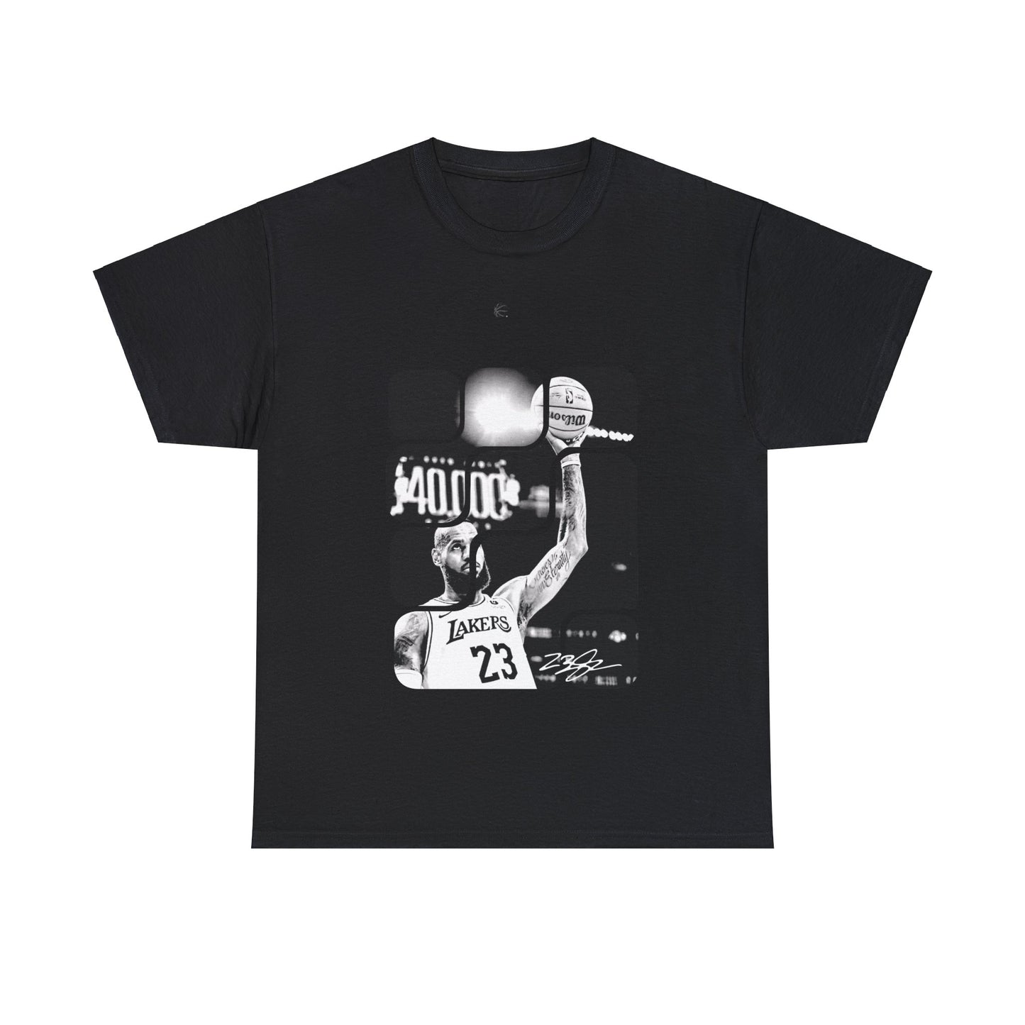 40 4THE KING SIGNATURE WHT/BLK TEE