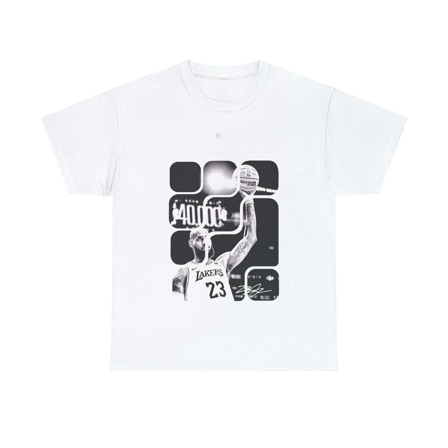 40 4THE KING SIGNATURE WHT/BLK TEE