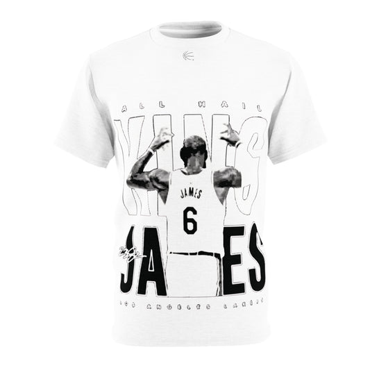 ALL HAIL KING JAMES DELUXE SIGNATURE WHT TEE